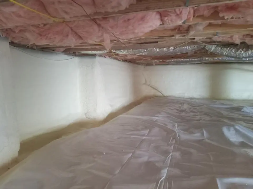 Crawl space encapsulation with closed-cell spray foam for Attic Insulation in Oregon City