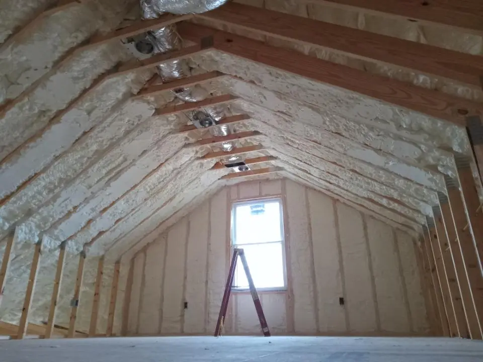 Spray foam roofing application for Crawl Space Insulation project in Oregon City